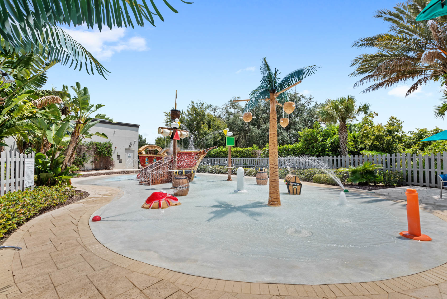 splash pad with pirate theming